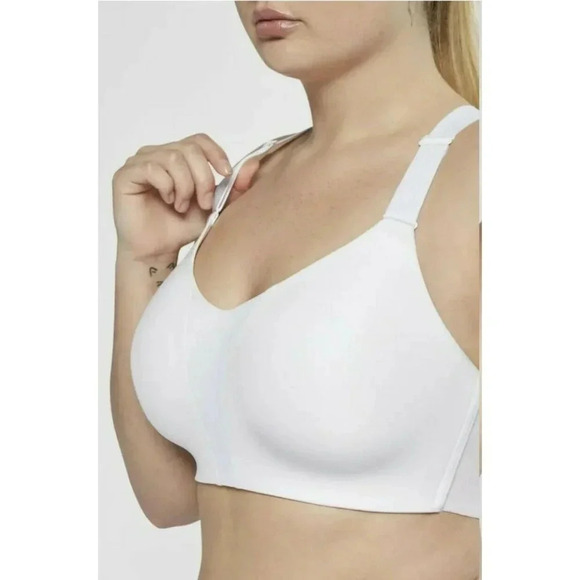Nike Rival Plus Size Sports Bra cut out 32F Ultimate High Support White women's - Picture 4 of 9